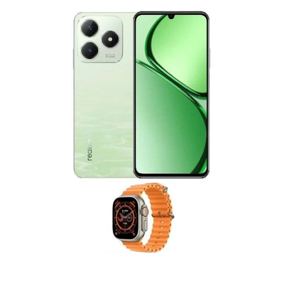 ريلمى C63 موبايل بشريحتين - 128/6 جيجا - 4G - اخضر مع ساعة سمارت T800