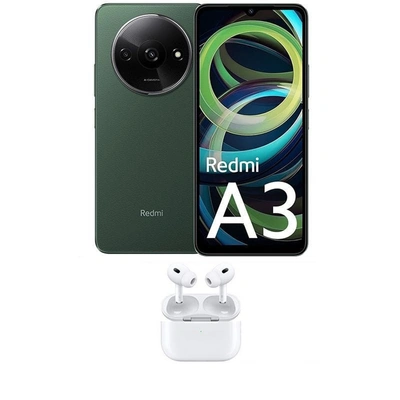 شاومي ريدمي A3 موبايل بشريحتين - 64 / 3 جيجا - 4G - اخضر مع ريدينج سماعة أذن لاسلكية