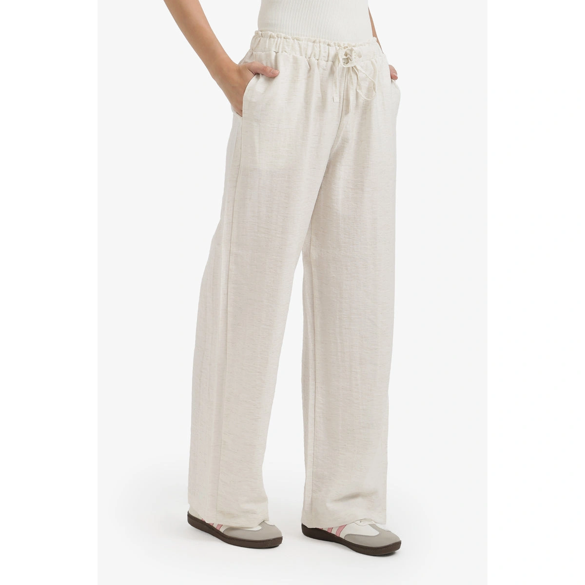 بنطلون واسع برباط خصر من كارينا 58684