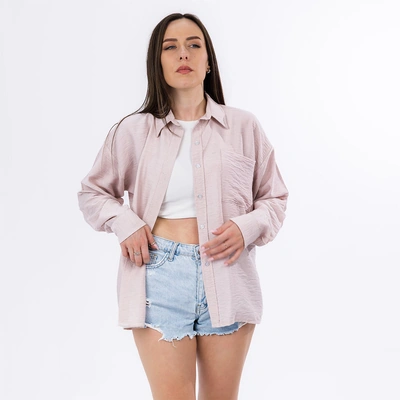 قميص حريمي كتان - أبيض