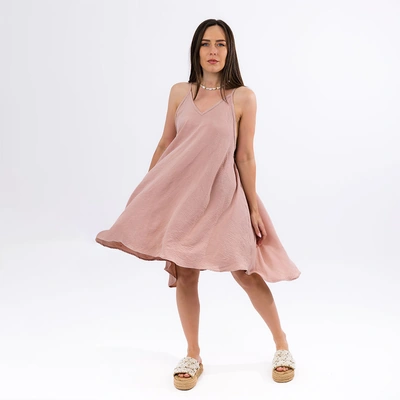 فستان بدون أكمام حريمي قصير - بينك