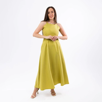 فستان بدون أكمام حريمي طويل - أخضر