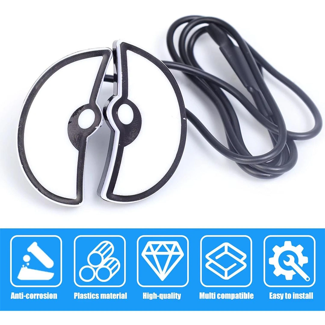 مصباح امامي LED بتصميم عين 12 فولت للدراجات النارية - أزرق