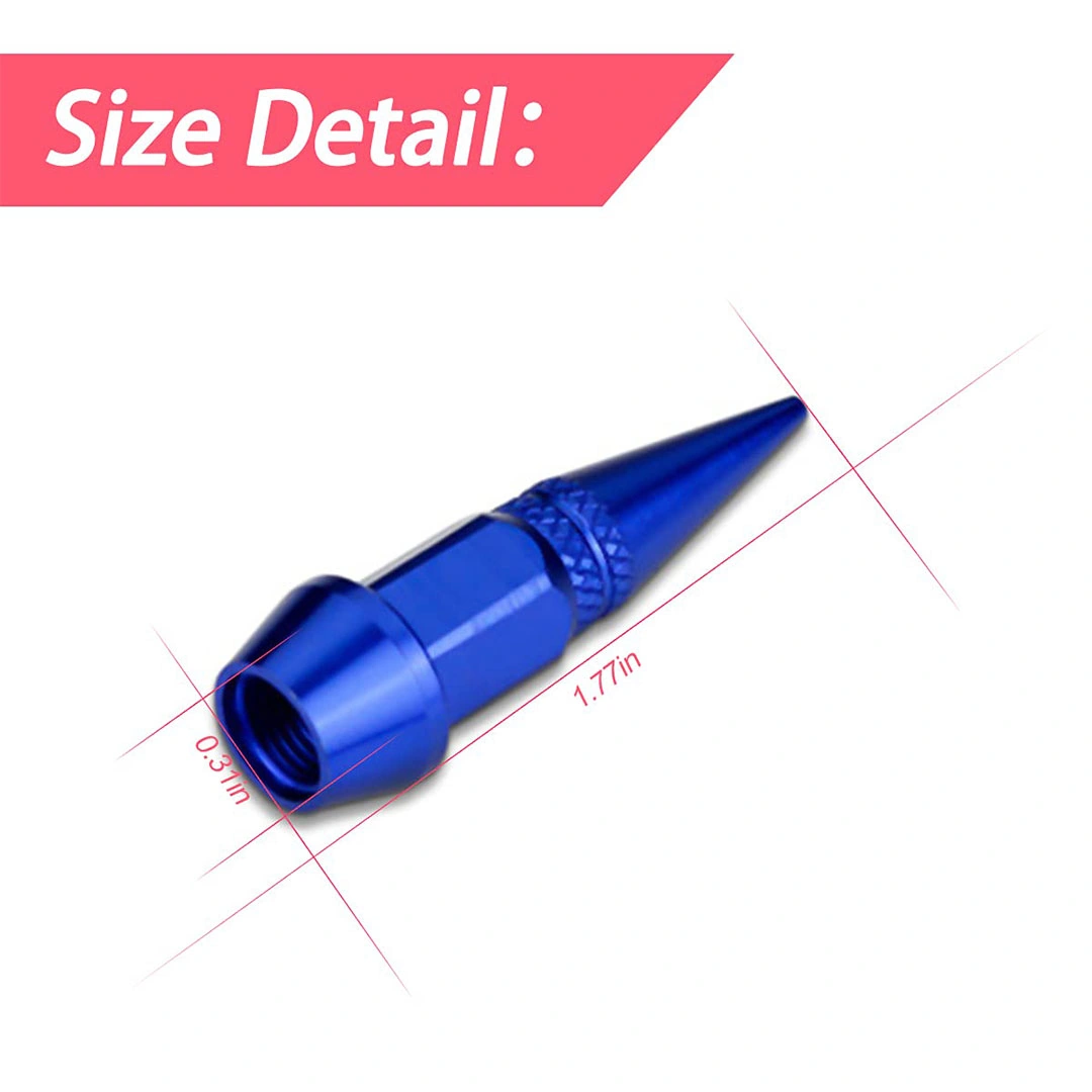 أغطية صمام عجلة السيارات 4 قطع - أزرق