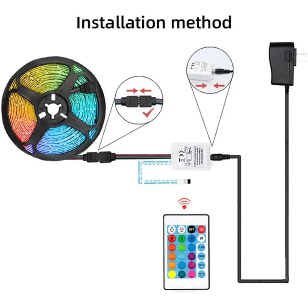 شريط ليد ابليكشن وريموت كنترول 5 متر