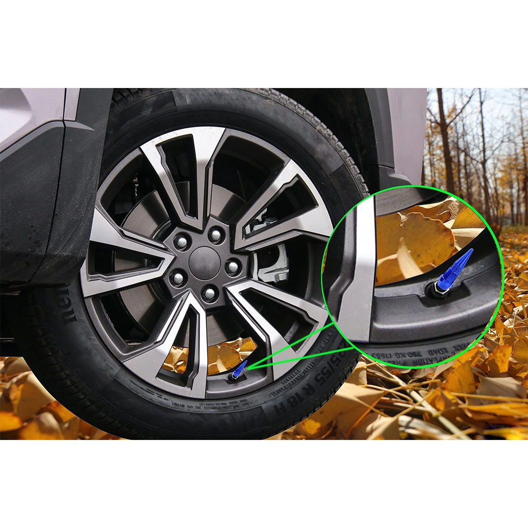 غطاء بلف معدني - 4 قطع - أزرق