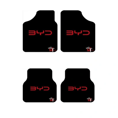 دواسة للسيارة - بي واي دي - 4 قطع - أسود