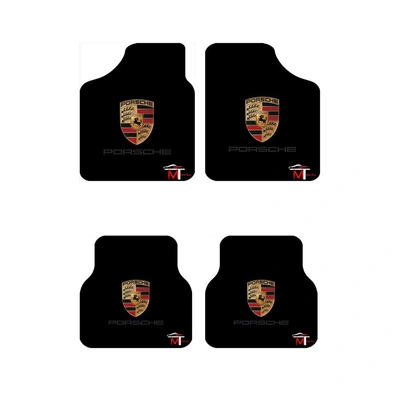 دواسة للسيارة - بورش - 4 قطع - أسود