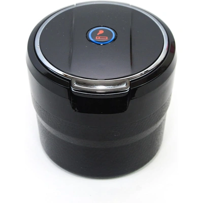 طفاية عربية جسم سيراميك من الداخل واضاءة ليد - اسود