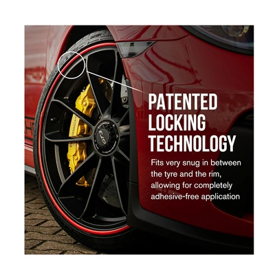 واقي جنوط عجلات لجميع أنواع السيارات - أحمر