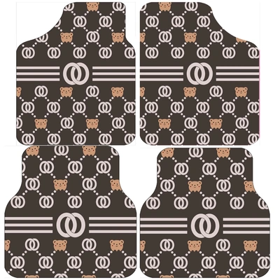 طقم دواسات عربية 4 قطع -شكل جوتش بني