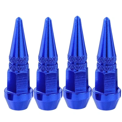 غطاء بلف معدني - 4 قطع - أزرق