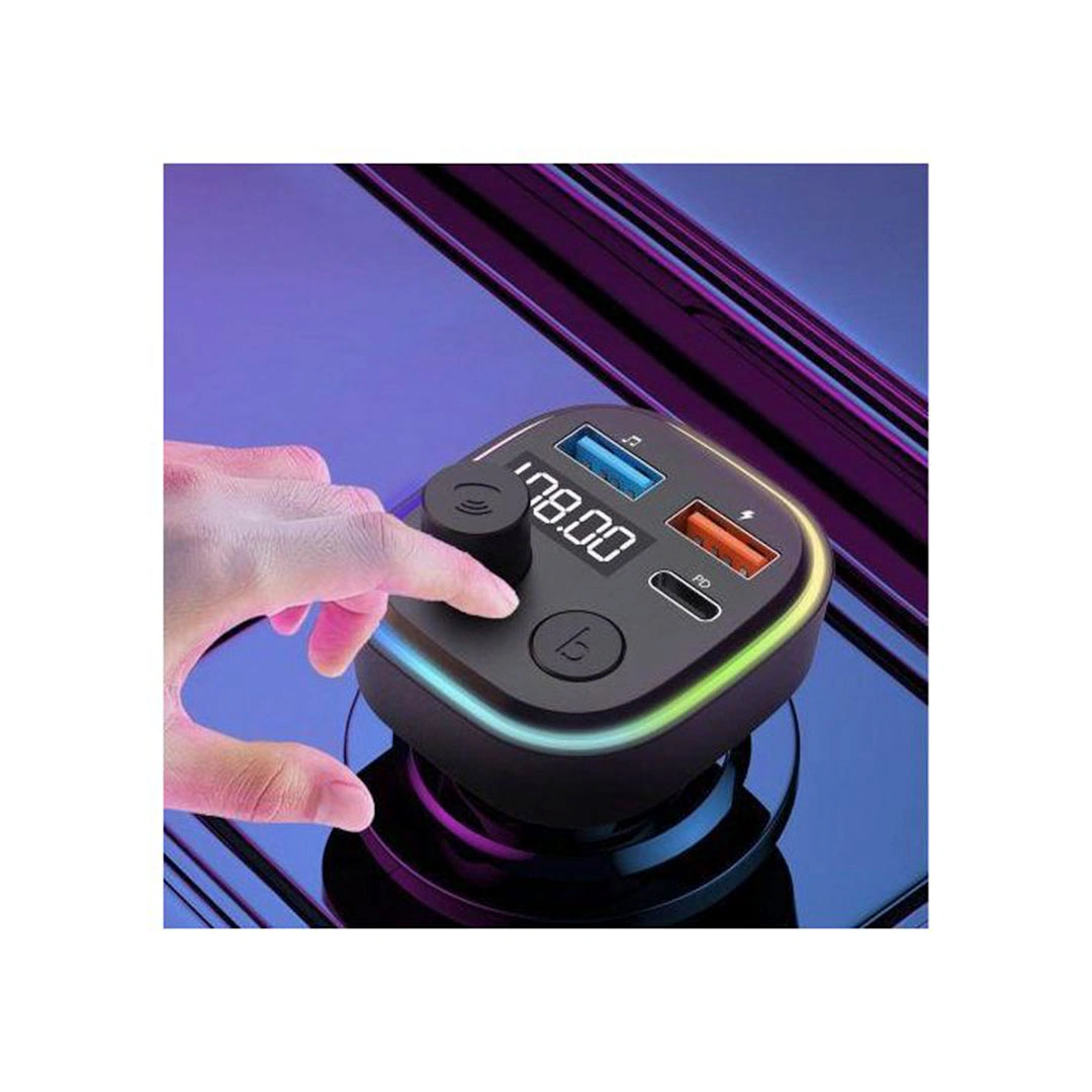 شاحن سيارة سريع مع جهاز إرسال FM بالبلوتوث - ET-M84