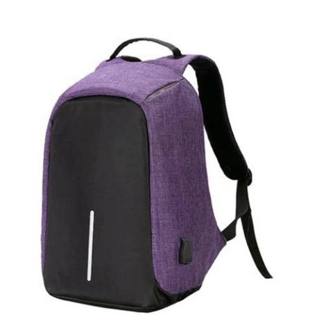 شنطة لابتوب ظهر ضد السرقة - بنفسجي/أسود