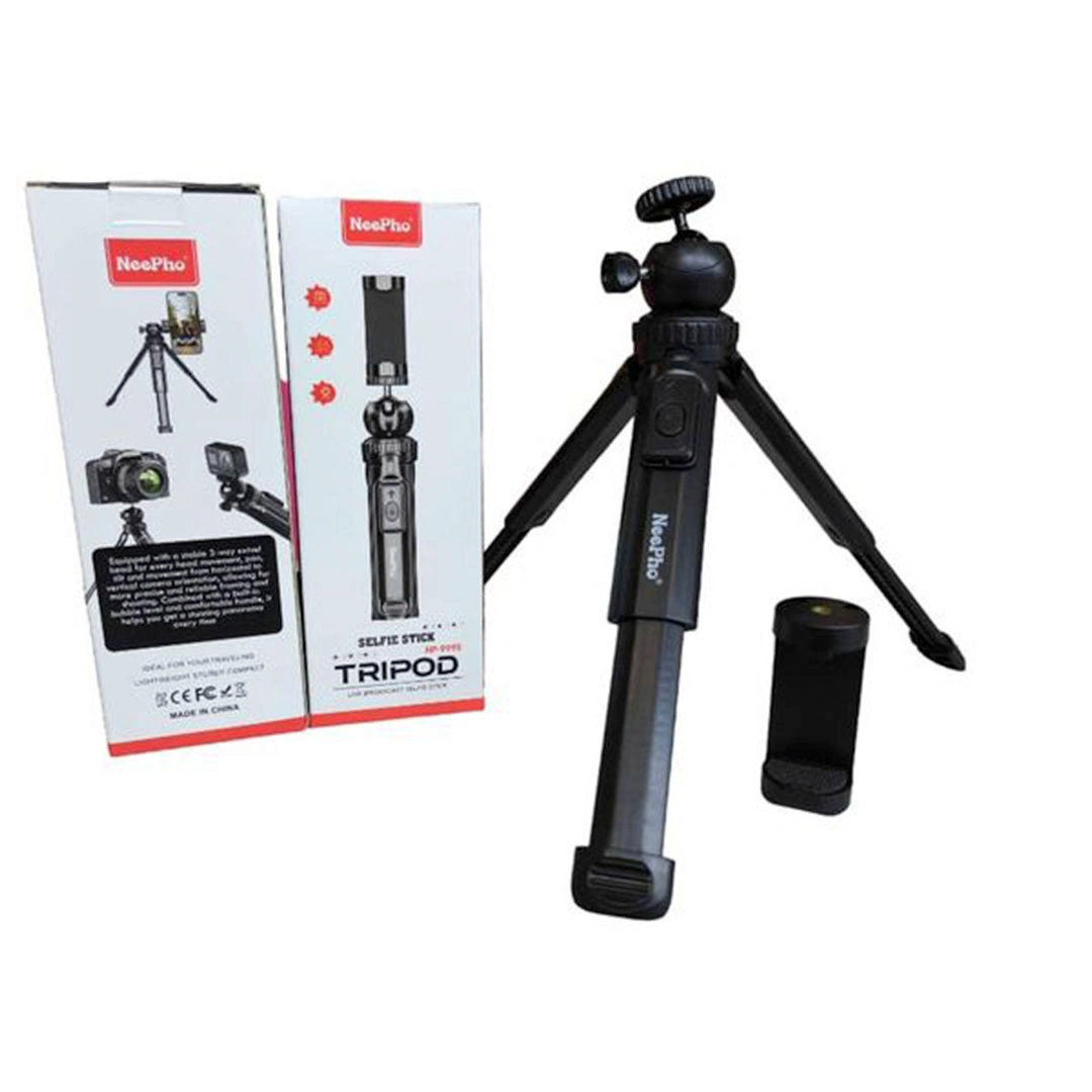 عصا سيلفي قابلة للتعديل بحامل ثلاثي وجهاز تحكم - NP-999S