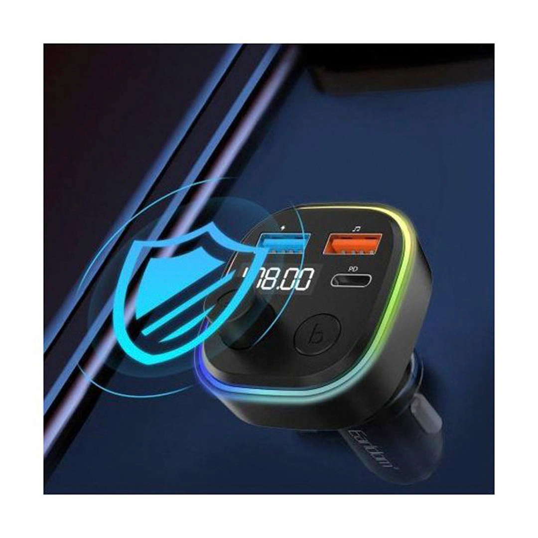 شاحن سيارة سريع مع جهاز إرسال FM بالبلوتوث - ET-M84