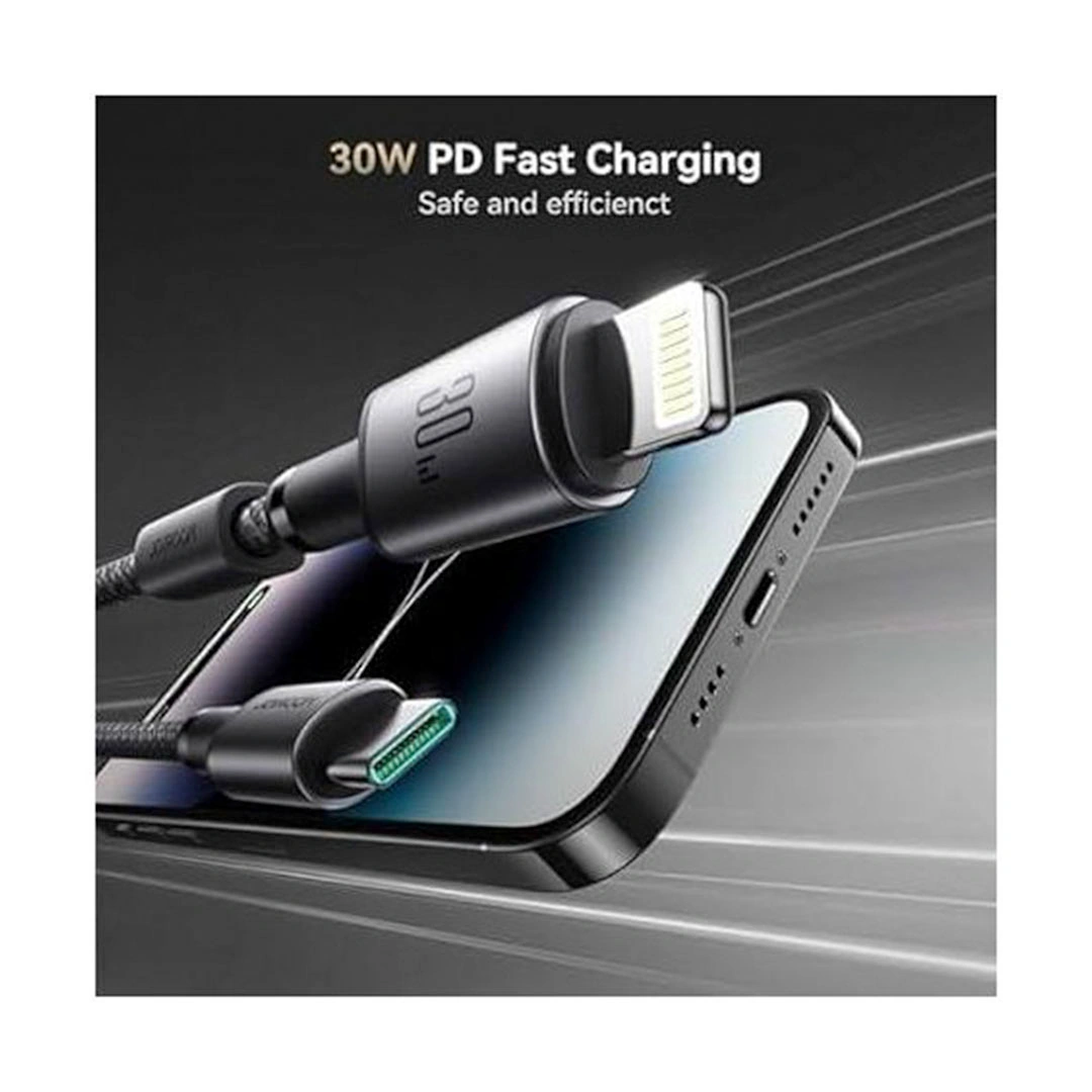 كابل شحن سريع Type-C/Lightning من جوي روم - 30 وات - 1 متر - S-A50