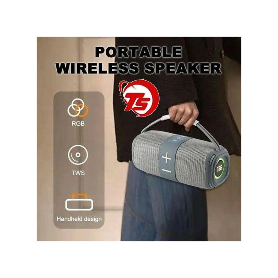 سماعة لاسلكية بلوتوث مع إضاءة RGB - رمادي - TG-668