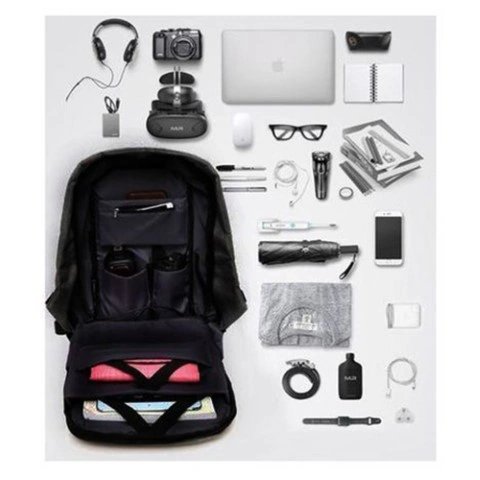 شنطة لابتوب ظهر ضد السرقة - بنفسجي/أسود