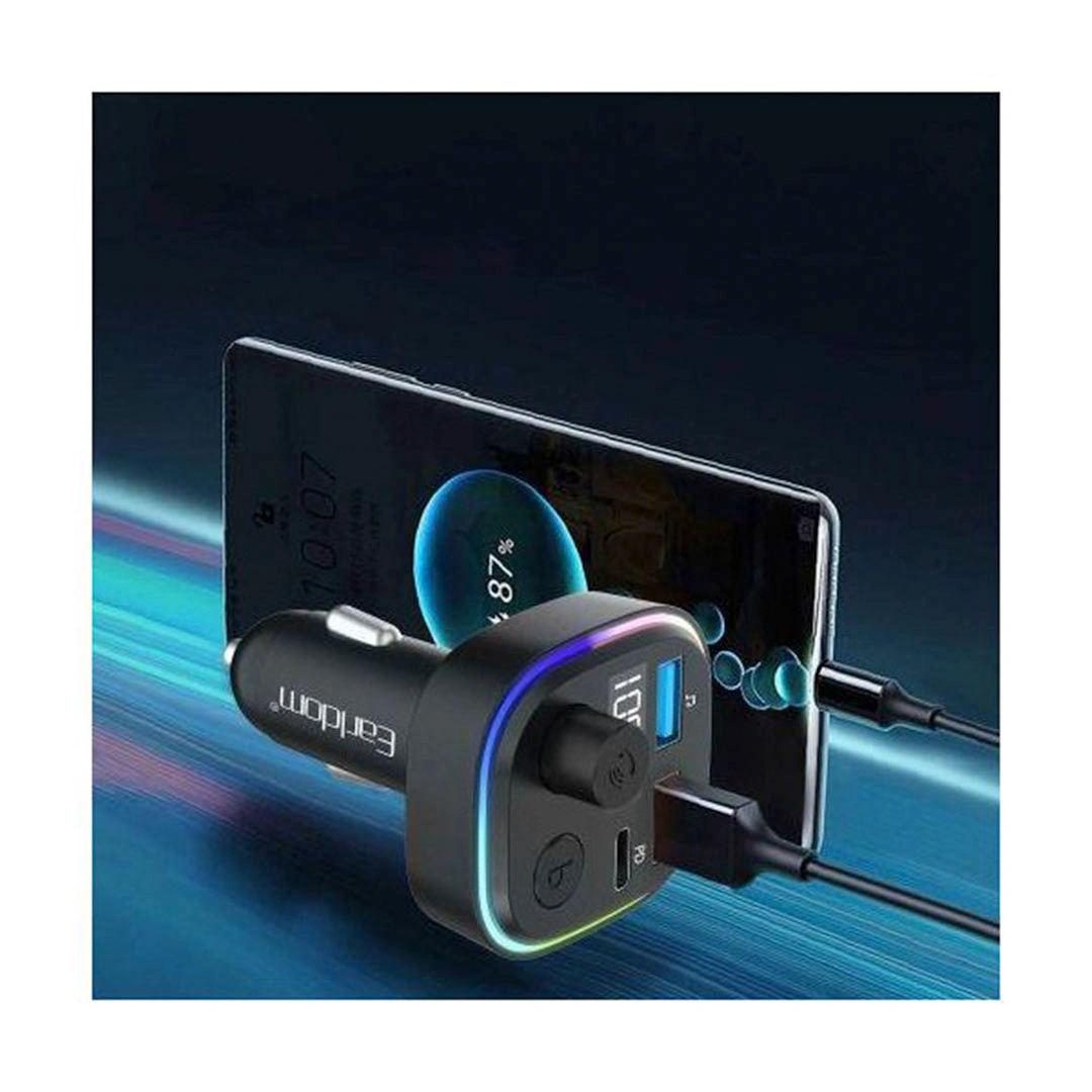 شاحن سيارة سريع مع جهاز إرسال FM بالبلوتوث - ET-M84
