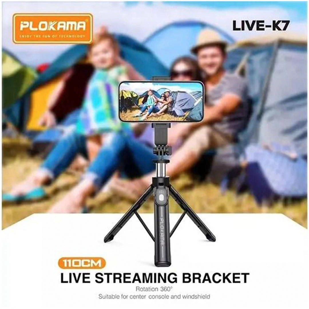 عصا سيلفي بلوكاما قابلة للتعديل وإعادة الشحن - K7