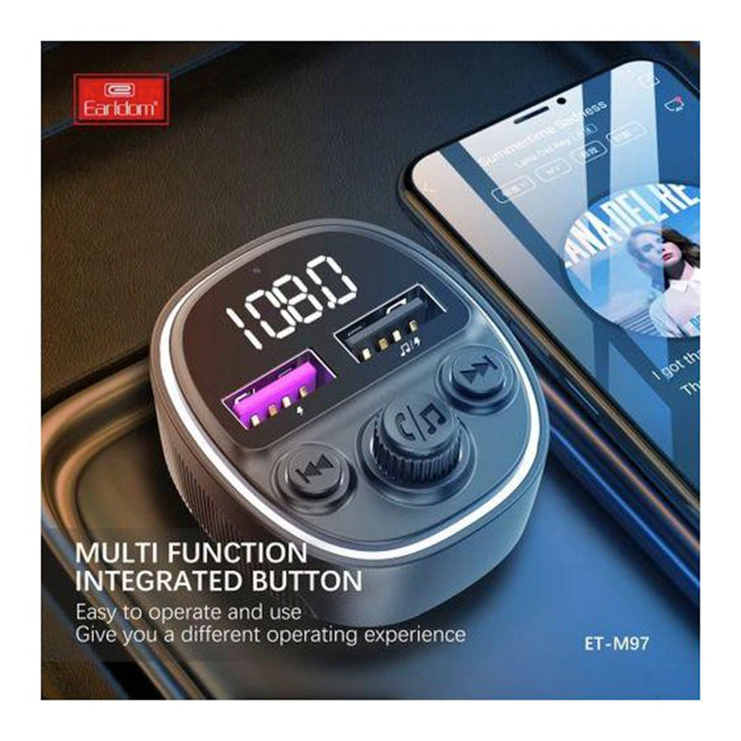 شاحن سيارة لاسلكي سريع - 66 وات - أسود - M85