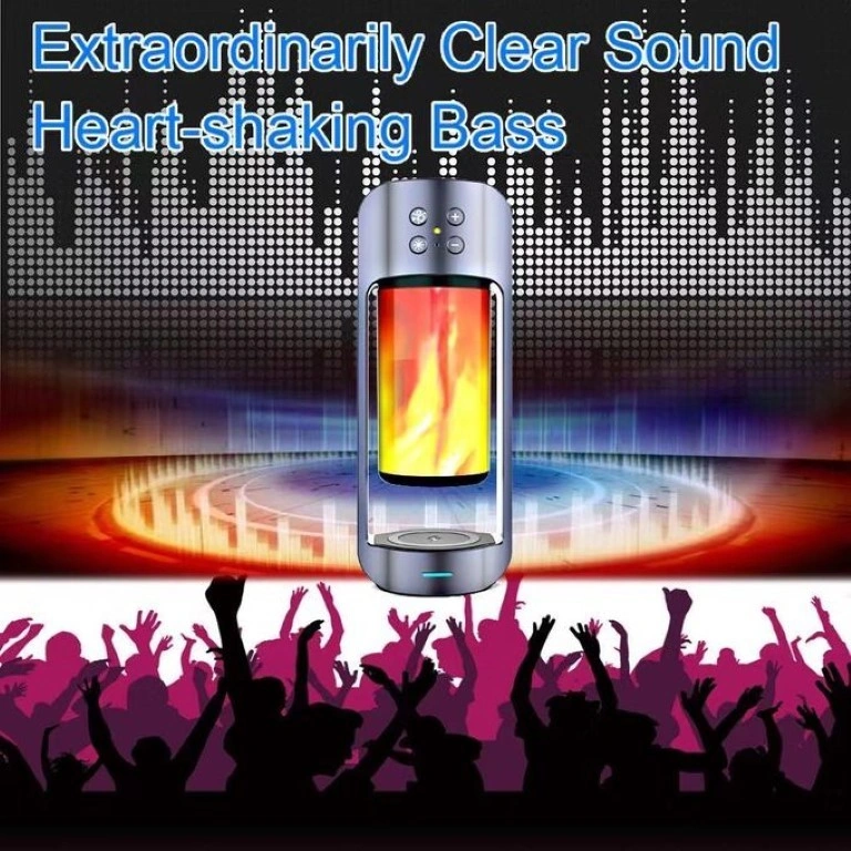 شاحن لاسلكي ومكبر صوت محمول