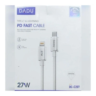 كابل شاحن Type-C إلى آيفون - أبيض Dadu DC-C027 - 27W