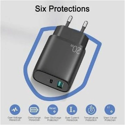 شاحن سريع مزدوج 20 واط - أسود JOYROOM L-QP2011