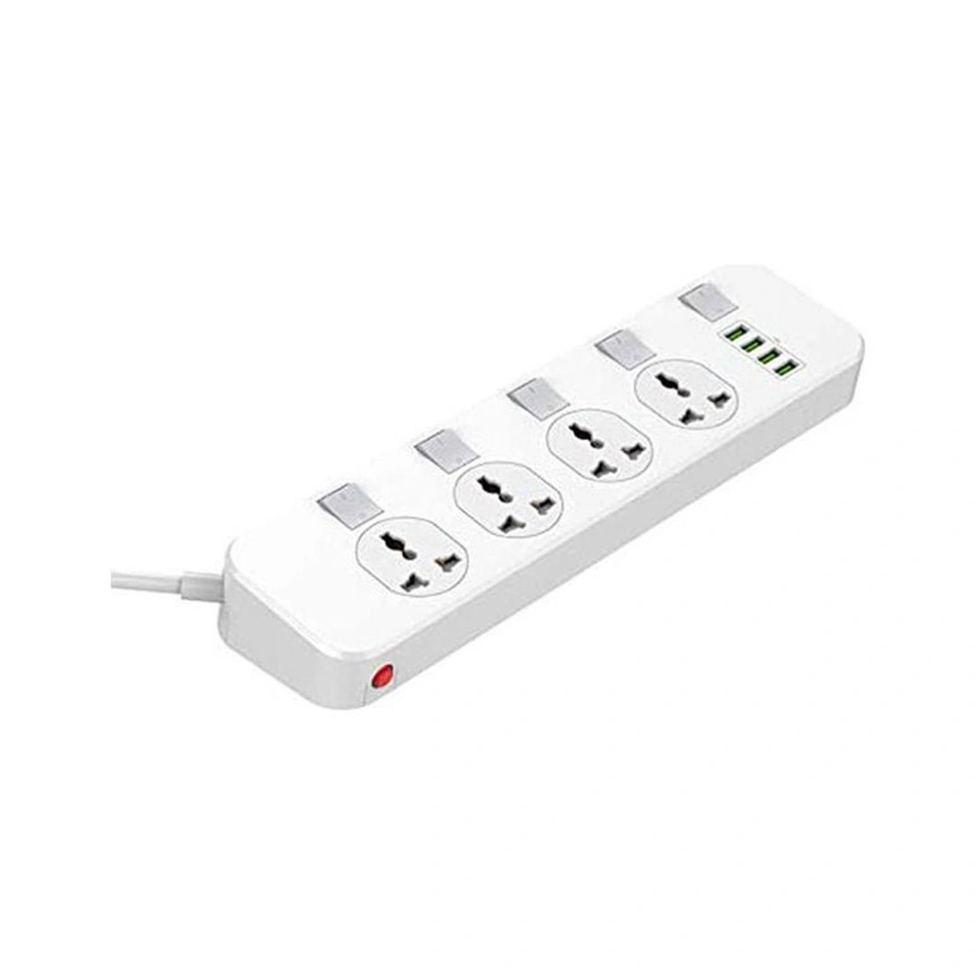 SC4408 مشترك كهربائي - 8 منافذ - 2500 وات - أبيض