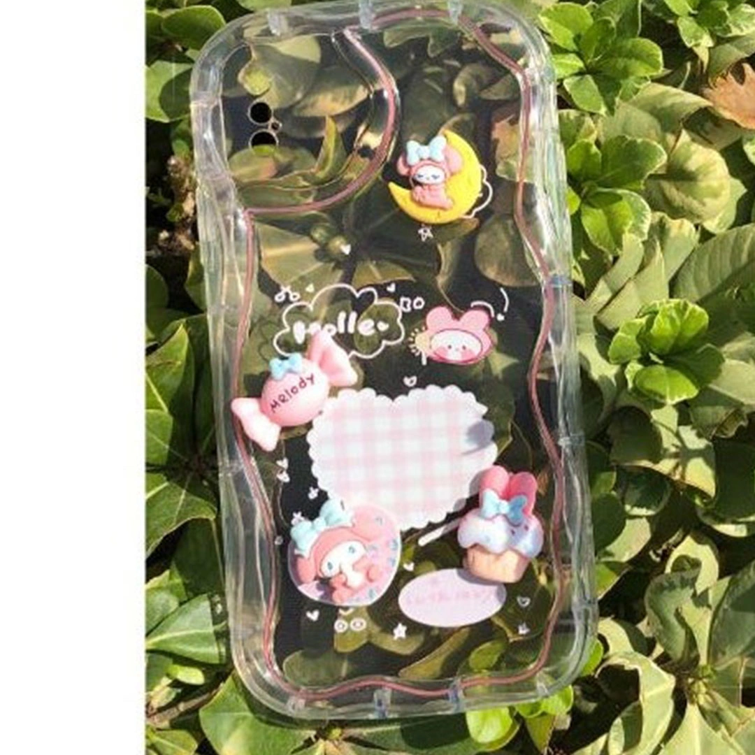 جراب موبايل ايفون XS شكل بناتي - شفاف