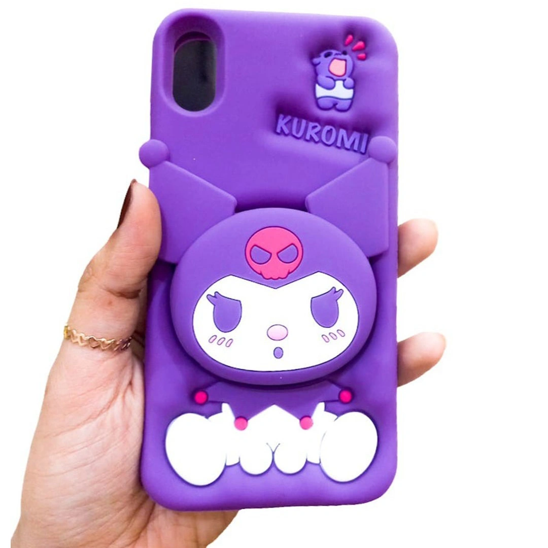 جراب موبايل ايفون اكس / اكس اس - 3D - بنفسجي