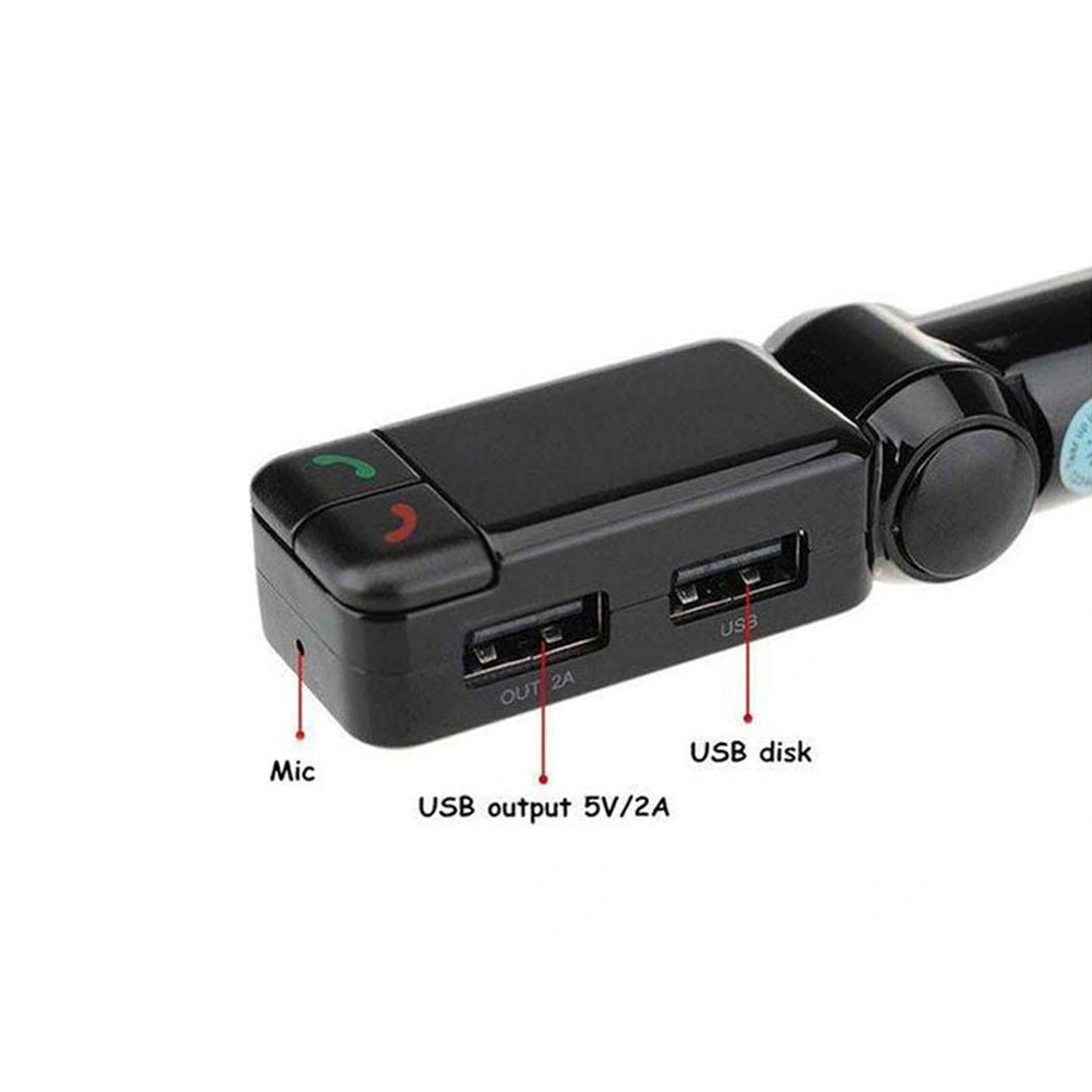 مشغل MP3 ستيريو لاسلكي للسيارة - LED - أسود