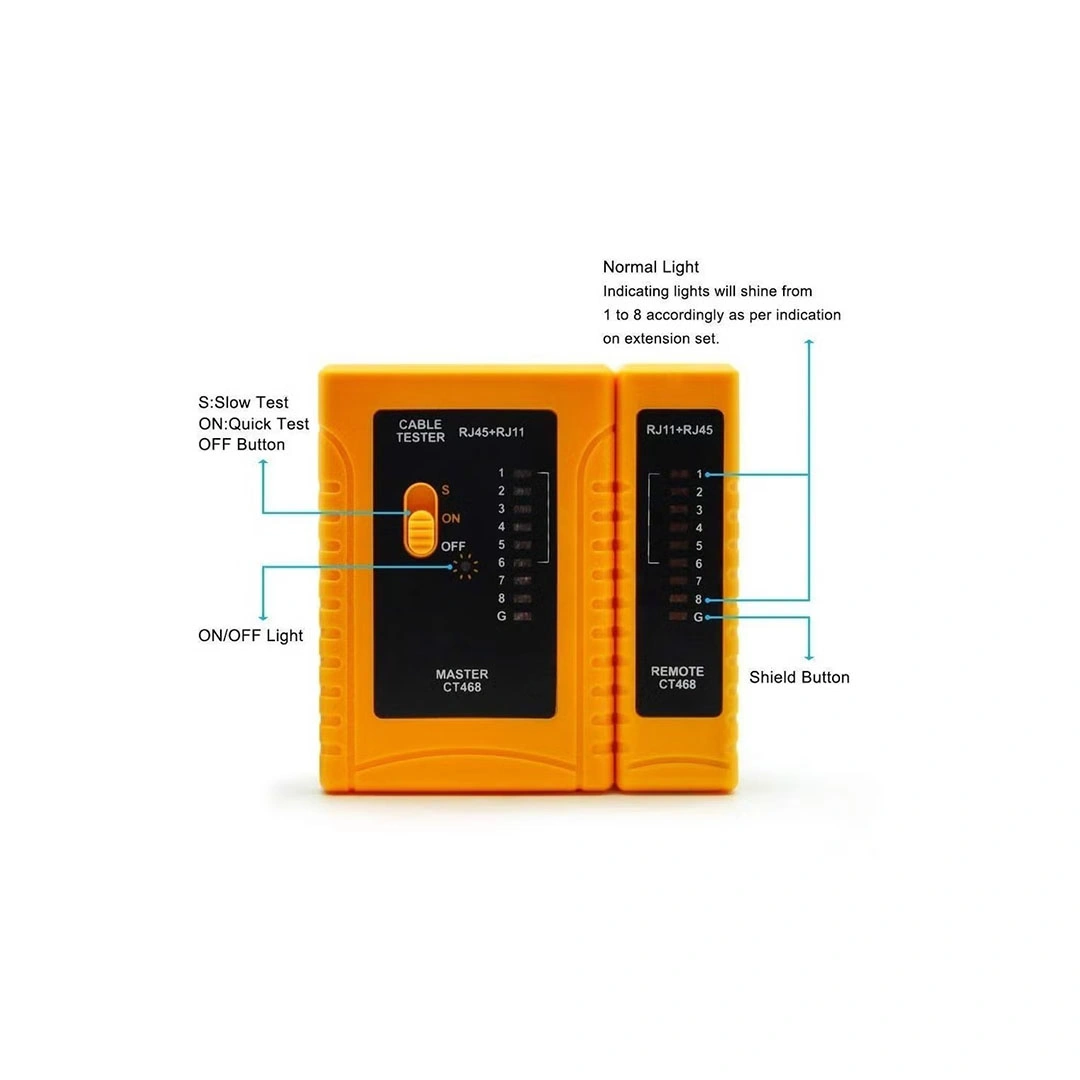 أداة اختبار إيثرنت لـ RJ45 RJ11، جهاز اختبار شبكة LAN