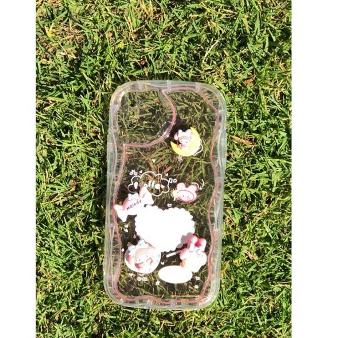 جراب موبايل ايفون XS شكل بناتي - شفاف