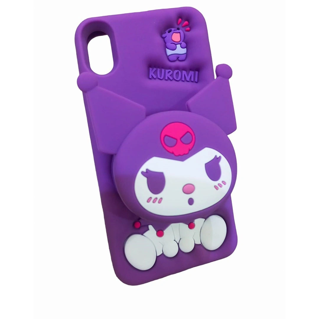 جراب موبايل ايفون اكس / اكس اس - 3D - بنفسجي