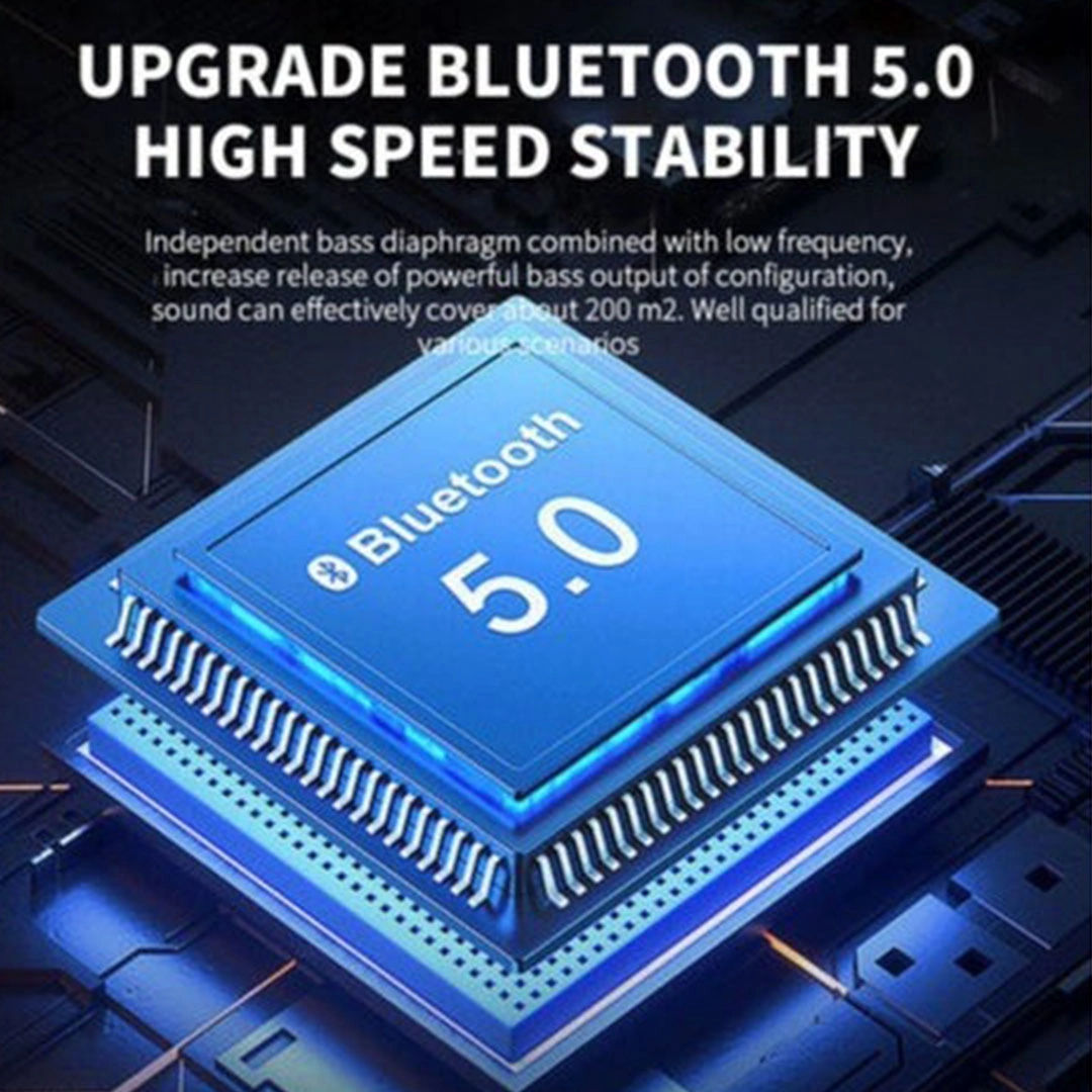 مكبر صوت لاسلكي صغير - LED - أزرق