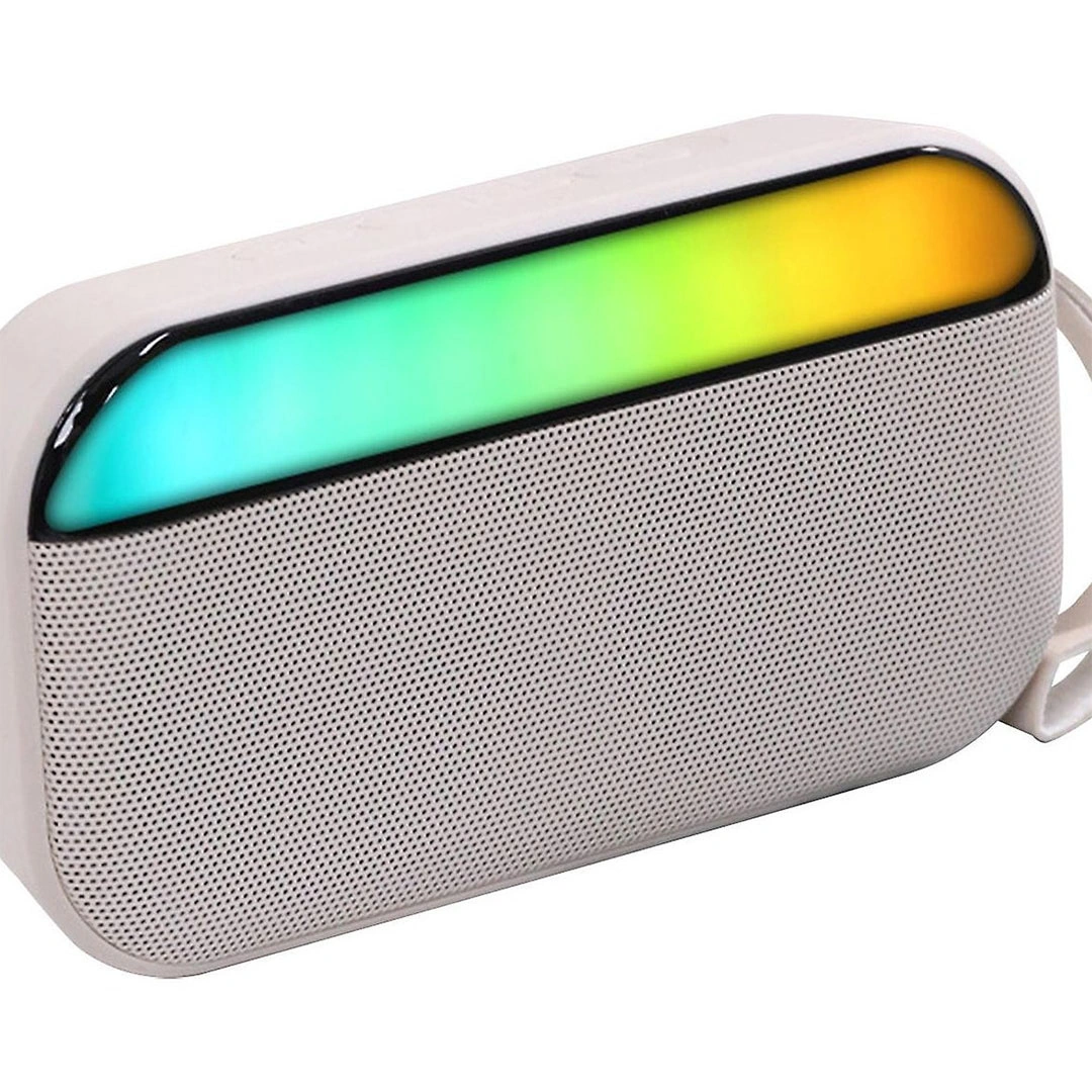 مكبر صوت لاسلكي بلوتوث صغير - أبيض