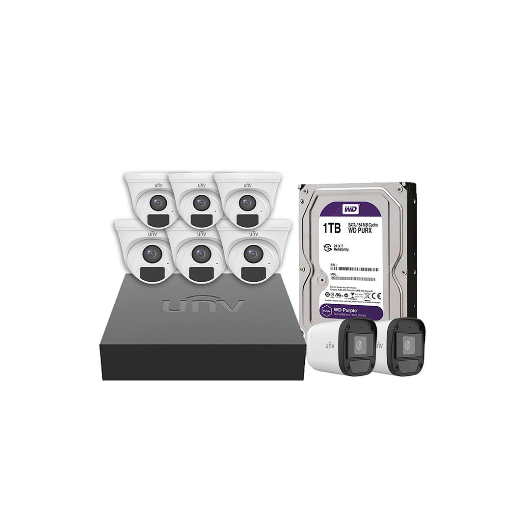 كيت انفيو نظام كاميرات مراقبه 1 تيرا بايت + 8 كاميرا مراقبة