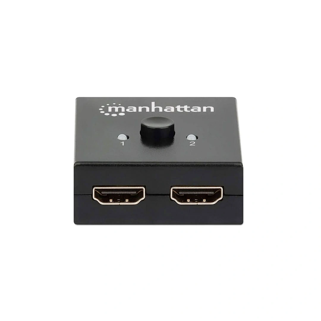 مانهتن موزع HDMI 4k مع مدخلين - أسود