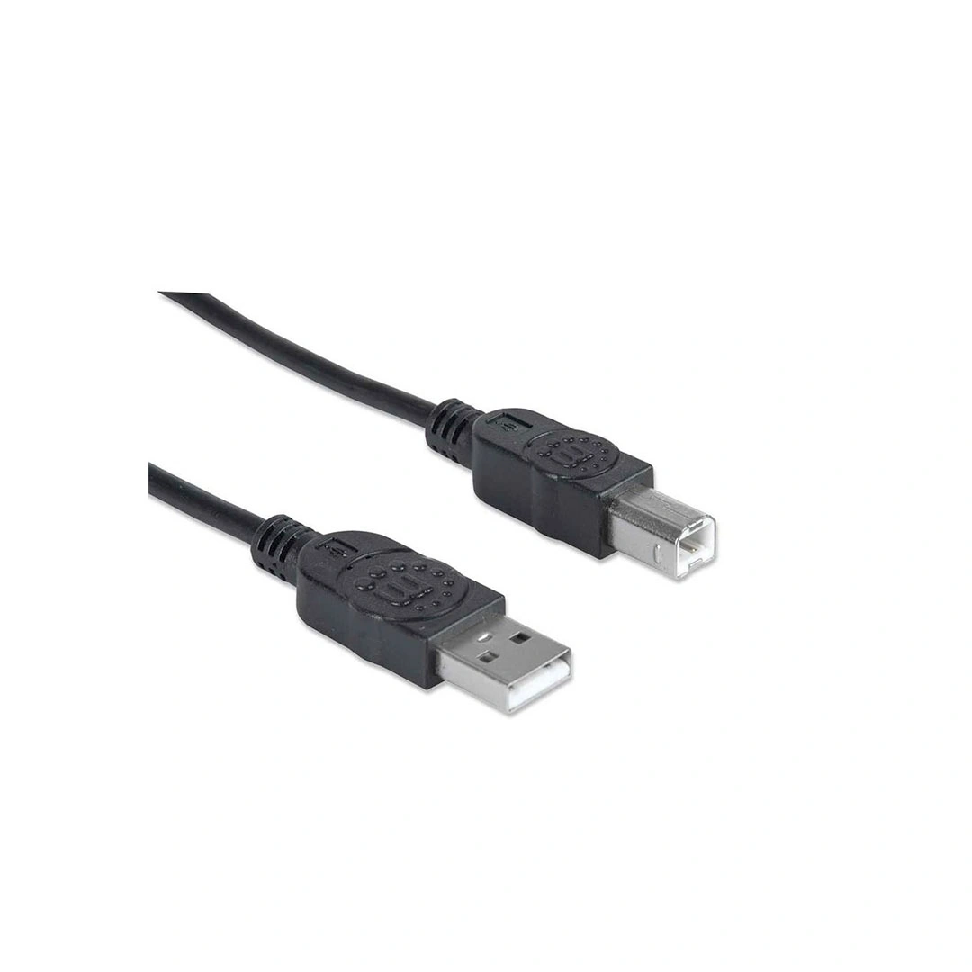 مانهاتن كابل طابعة USB من A Male / B Male طوله 1.8 متر - أسود