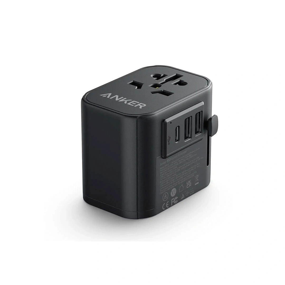 أنكر شاحن حائط 312 متعدد المنافذ للسفر - 30 وات - أسود - A9212K11