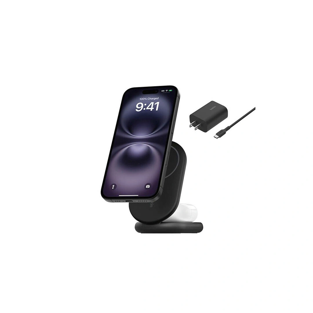 شاحن مغناطيسي لاسلكي من بيلكين - 15W - أسود