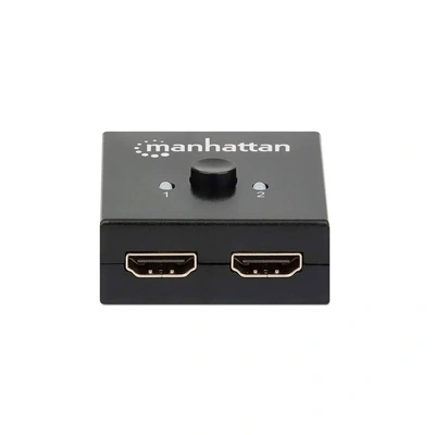 مانهتن موزع HDMI 4k مع مدخلين - أسود