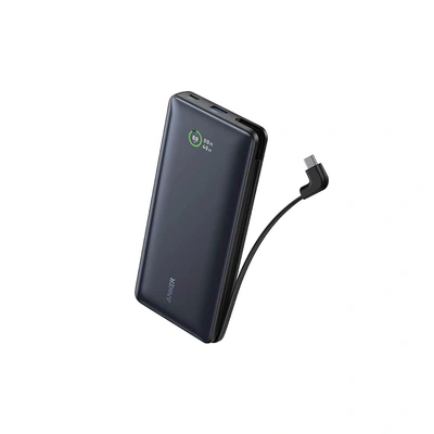 باور بانك أنكر 30 وات مع كابل تايب سي مدمج - 20000 امبير - أسود - A1387H11