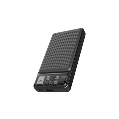 باور بانك لاسلكي مغناطيسي من ديفيا 1000 امير - 22 وات - رمادي غامق