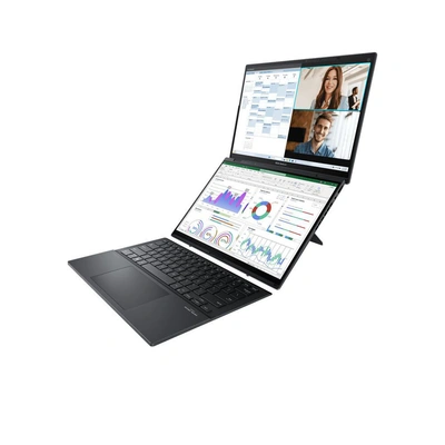 اسوس Zenbook Duo UX8406CA-OLED009WS لاب توب - انتل® كور™ الترا 9-285H - رامات 32 جيجا بايت - ويندوز 11 - رمادي