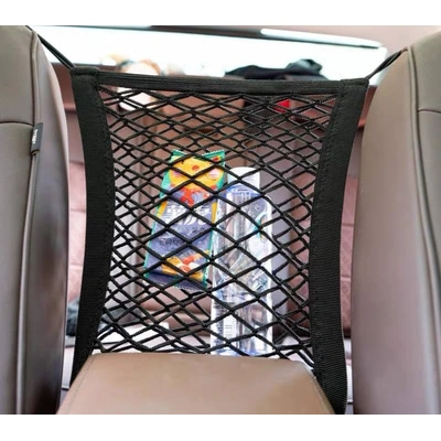 جيب شبكي قابل للتعديل للسيارة - اسود