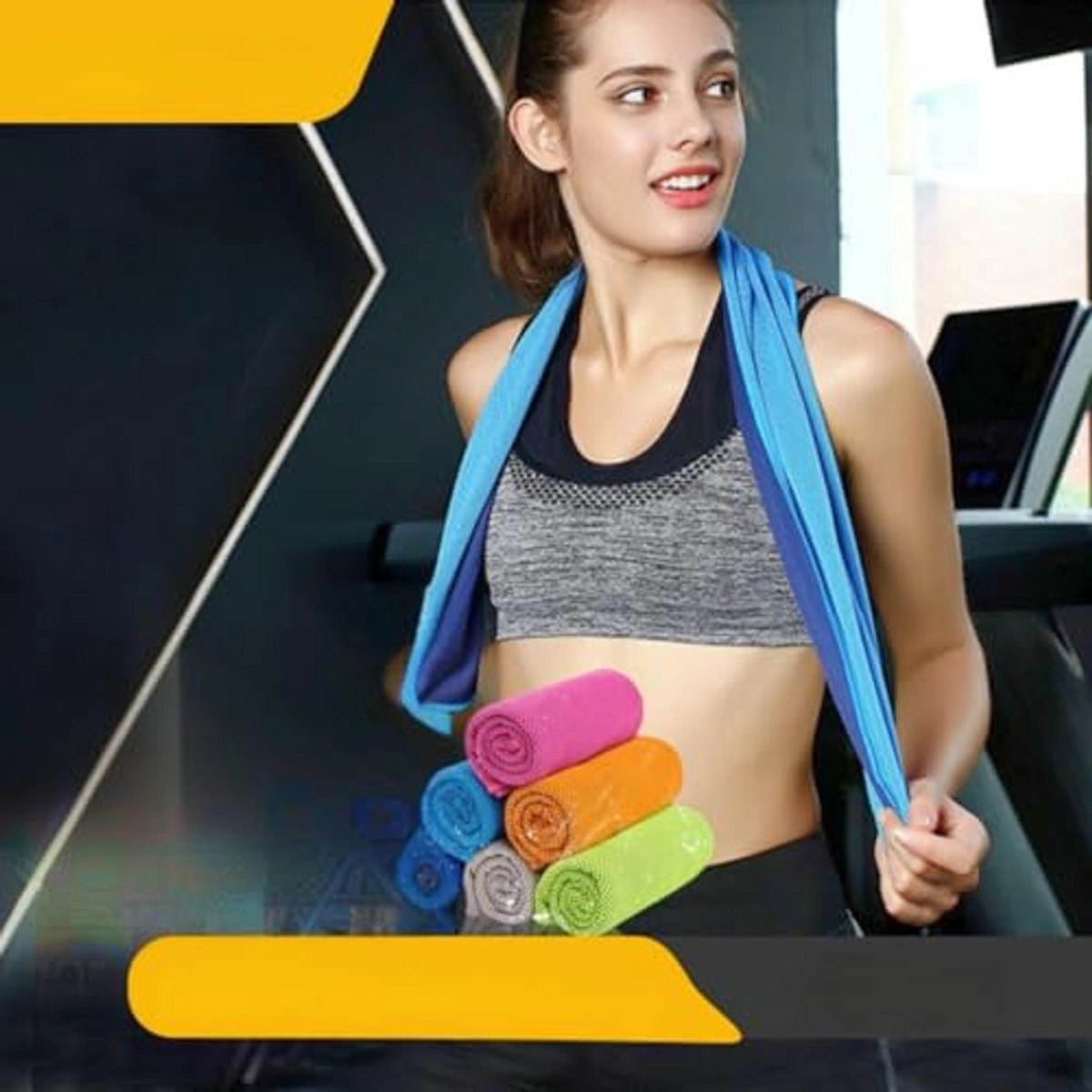 مناشف تبريد مايكروفايبر قابلة لإعادة الاستخدام سريعة الجفاف - 4 قطع