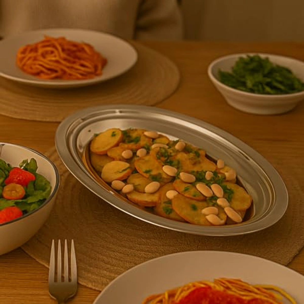 صينية تقديم بيضاوية ستانلس ستيل - 30 سم - 27017